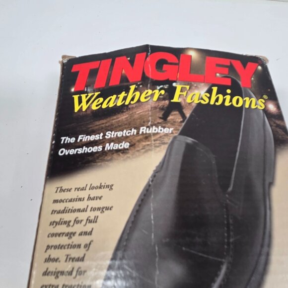 Tingley 1900 Weather Moccasin Rubber Overshoes Mens Black Waterproof size S